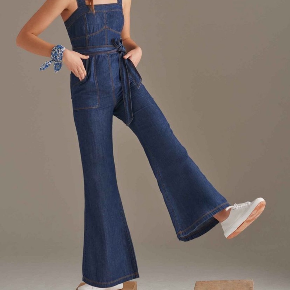 Anthropologie denim jumpsuit
